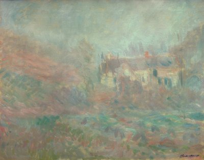 Domy ve Falaise, mlha od Claude Monet