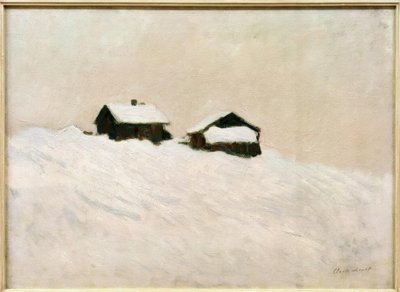 Domy ve sněhu, Norsko od Claude Monet