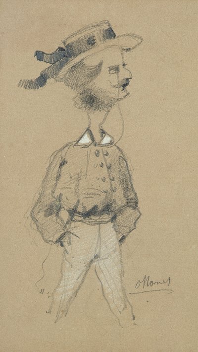 Muž s lodním kloboukem, 1857 od Claude Monet