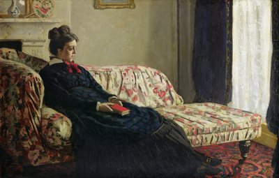 Meditace aneb Madame Monet na pohovce, kolem roku 1871 (olej na plátně) od Claude Monet