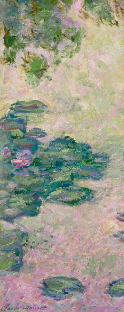 Lekníny (fragment), kolem roku 1912 (olej na plátně) od Claude Monet