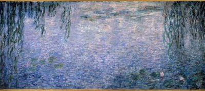 Nympheas, jasné ráno s vrbami Triptych centrální část. Obraz Clauda Moneta (1840-1926) 1914-1926 Rozm. 2 x 4,25 m. Paříž. Muzeum oranžérie od Claude Monet