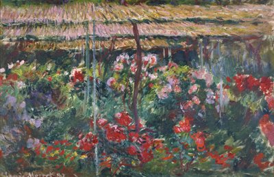 Pivoňková zahrada, 1887 od Claude Monet