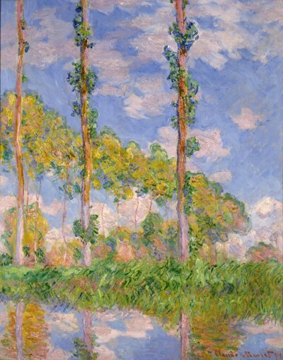 topoly na slunci od Claude Monet