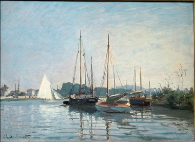 Výletní lodě v Argenteuil. (Olej na plátně od Claude Monet