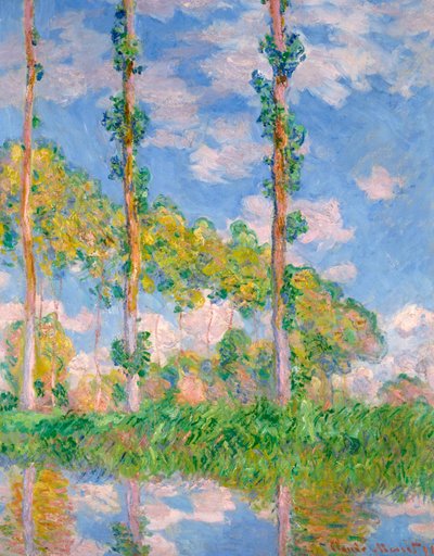 Topoly na slunci, 1891 od Claude Monet