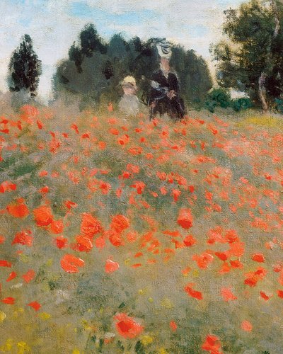 Máky, okolí Argenteuil (detail). Obraz Clauda Moneta (1840-1926) od Claude Monet