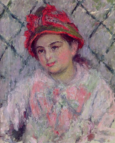 Portrét Blanche Hoschede (1864-1947) jako mladá dívka, kolem roku 1880 od Claude Monet