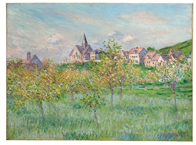Jaro v Giverny, odpolední efekt, 1885 od Claude Monet