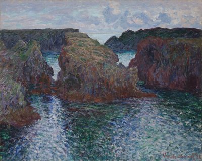 Skály v Port-Goulphar, Belle-Île od Claude Monet