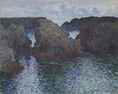 Skály v Port-Goulphar, Belle-Île, 1886 od Claude Monet