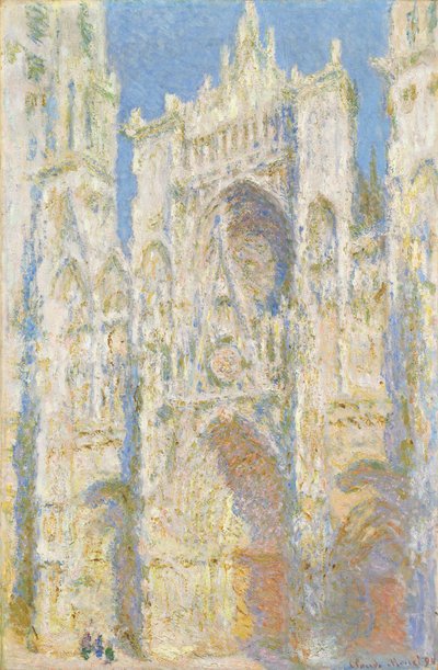 Rouenská katedrála, západní fasáda, sluneční světlo od Claude Monet