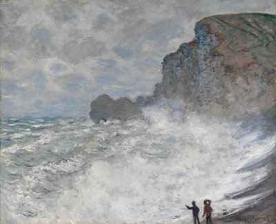Drsné počasí v Étretat, 1883 od Claude Monet