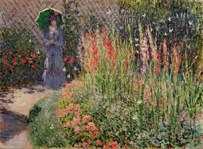 Zaoblený květinový záhon, 1876 od Claude Monet