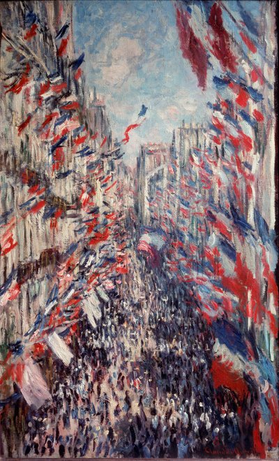 Rue Montorgueil v Paříži od Claude Monet