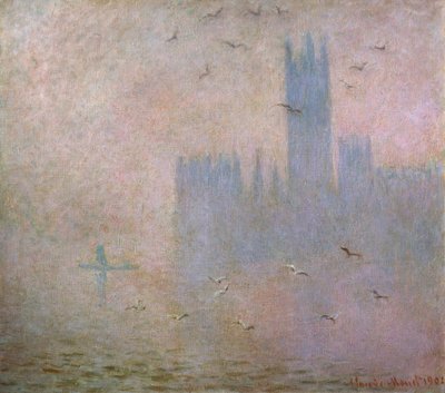 Rackové. Temže v Londýně. Sněmovny parlamentu, 1903-1904 od Claude Monet
