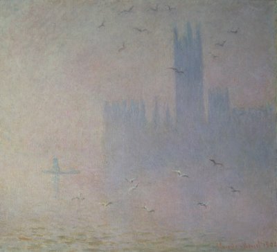 Rackové nad budovami parlamentu, 1904 od Claude Monet