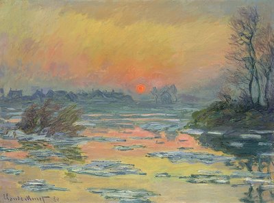 Západ slunce nad Seinou (Coucher de Soleil sur la Seine). 1880 od Claude Monet