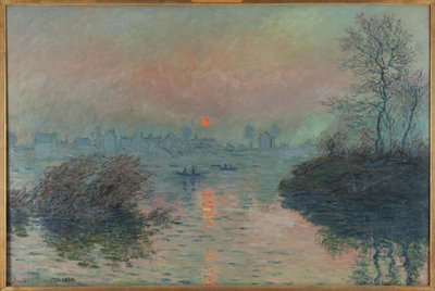 Západ slunce na Seině v Lavacourtu, zimní efekt od Claude Monet