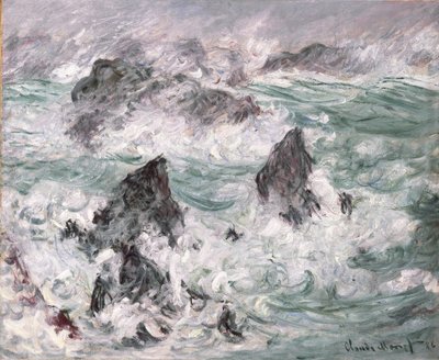 Bouře v Belle-Ile od Claude Monet