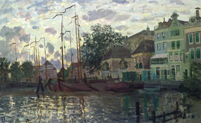 Přehrada v Zaandamu, večer od Claude Monet
