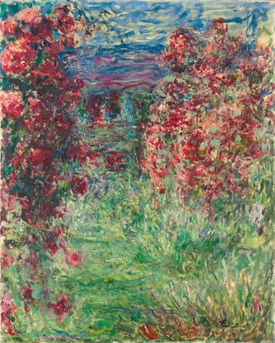 Dům v Giverny pod růžemi; Dům v růžích, 1925 od Claude Monet