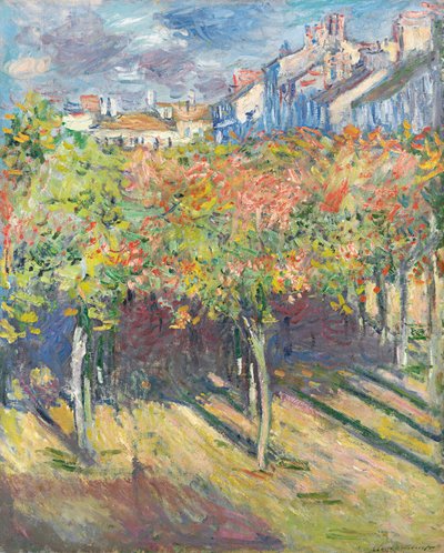 Lípy v Poissy; Lípy v Poissy, 1882 od Claude Monet