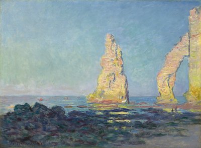 The Needle of Etretat, Low Tide; Aiguille d"Etretat, maree basse, 1883 od Claude Monet