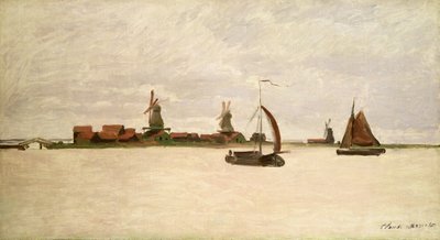 Vnější přístav v Zaandamu, 1871 od Claude Monet