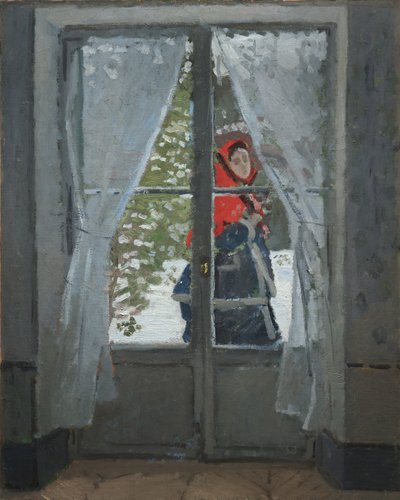 Červený šátek, kolem 1868-73 (olej na látce) od Claude Monet