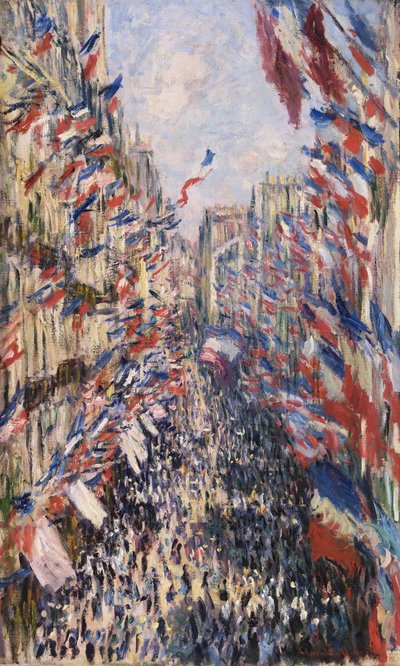 Rue Montorgueil v Paříži od Claude Monet