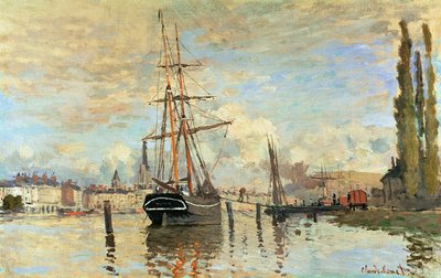 Seina v Rouenu, 1872 od Claude Monet