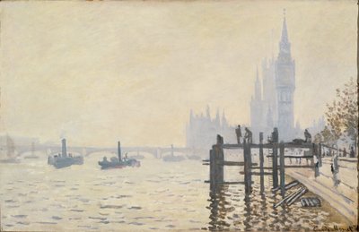 Temže pod Westminsterem ... (olej na plátně) od Claude Monet