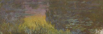 Lekníny - Zapadající slunce, 1914-1926 od Claude Monet