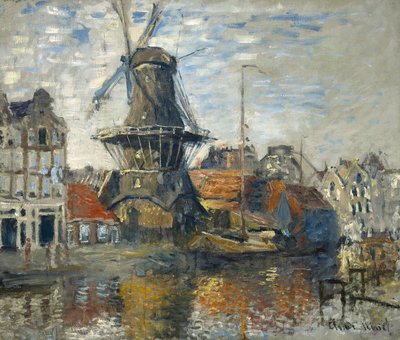 Větrný mlýn, Amsterdam, 1871 od Claude Monet