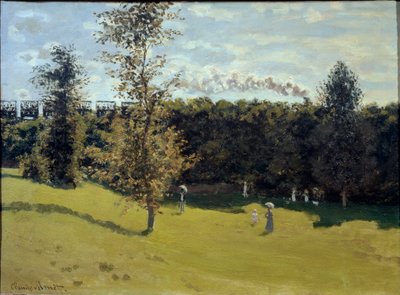 Vlak na venkově, cca 1870 (olej na plátně) od Claude Monet