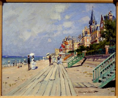 Pláž Trouville. Obraz Clauda Moneta (1840-1926) od Claude Monet