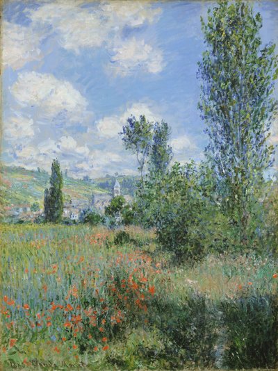 Pohled na Vetheuil od Claude Monet