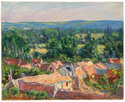 Pohled na vesnici Giverny, 1886 od Claude Monet