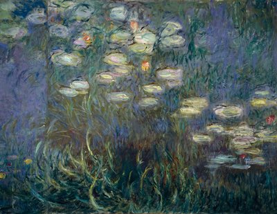 Vesililjat (yksityiskohta) (öljy kankaalle) od Claude Monet