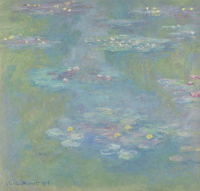 Lekníny; Nympheas, 1908 od Claude Monet