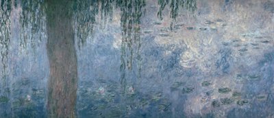 Lekníny: Ráno se smutečními vrbami, 1914-18 (pravá část) od Claude Monet