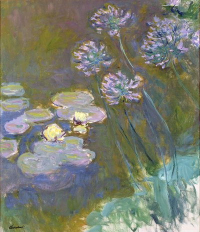 Lekníny a Agapanthus od Claude Monet
