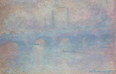 Most Waterloo. Efekt mlhy od Claude Monet