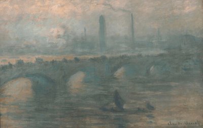 Waterloo Bridge, mlhavé ráno od Claude Monet