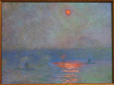 Waterloo Bridge, Slunce v mlze (Sonne im Nebel) od Claude Monet