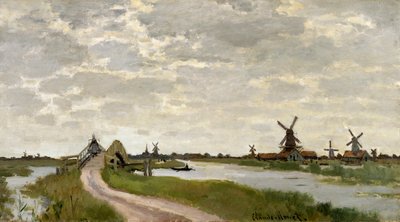 Větrné mlýny poblíž Zaandamu od Claude Monet