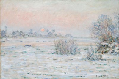 Zimní slunce v Lavacourtu od Claude Monet