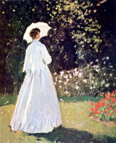 Žena v zahradě, Sainte Adresse, detail, 1867 od Claude Monet