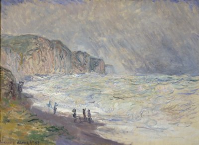 Těžké moře v Pourville od Claude Monet